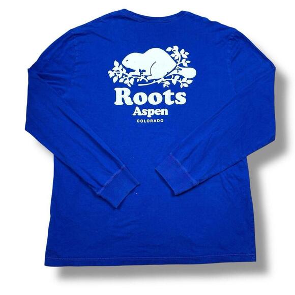Roots Other - Roots Aspen Colorado Royal Blue Beaver Long Sleeve Tee